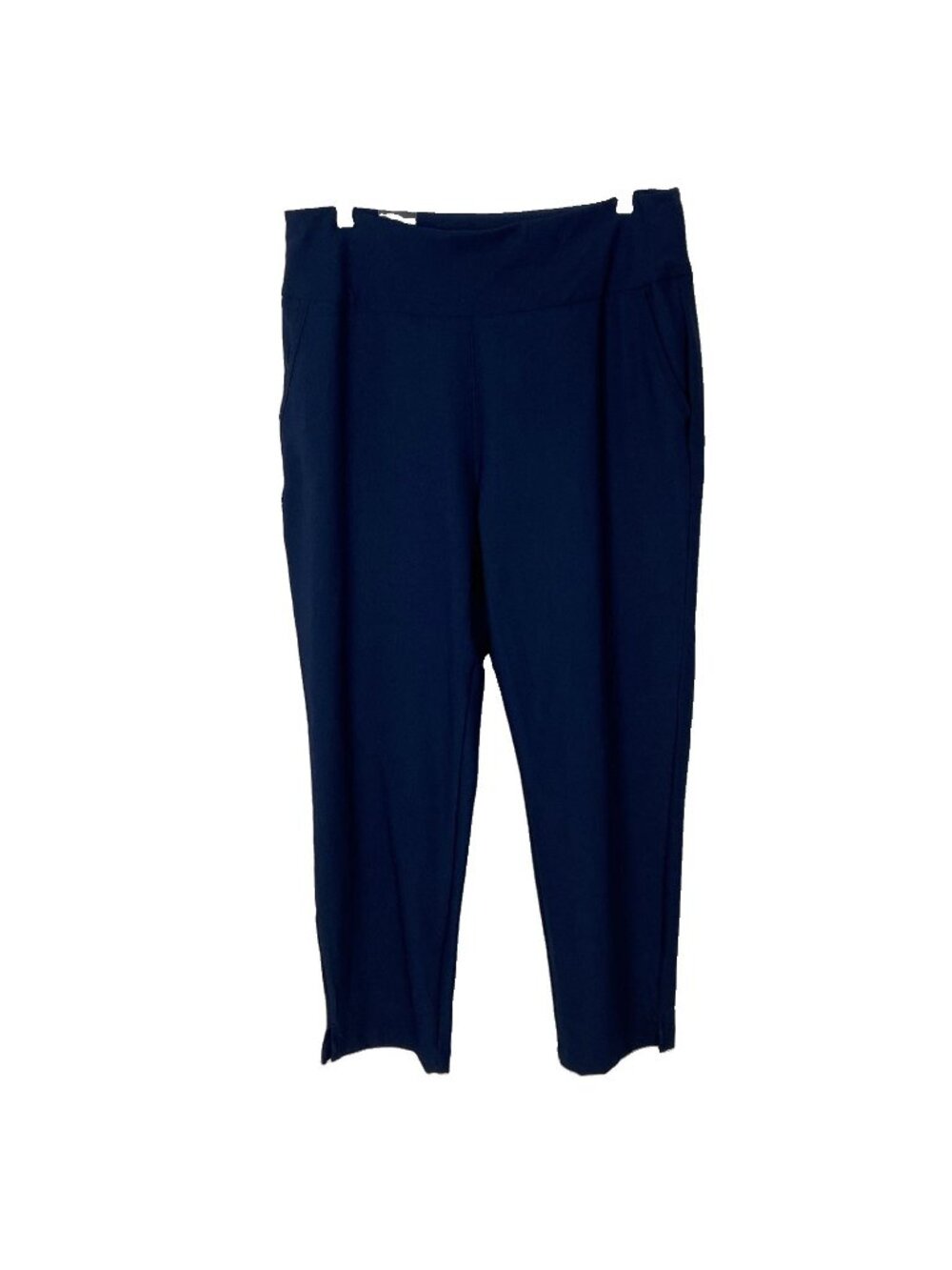 Adidas Women's 7/8 straight Leg Pants Navy Blue Size L Ankle golf